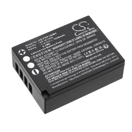 Batterie pour Fujifilm NP-W126S (1230 mAh/9.1 Wh, 7.4 V)