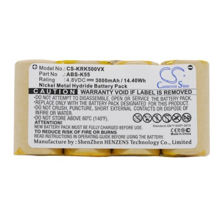 Batterie pour Karcher BF9900 (3000 mAh/14.4 Wh, 4.8 V)