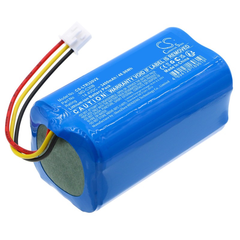 Batterie pour Liectroux C30B 2D (3400 mAh/48.96 Wh, 14.4 V)