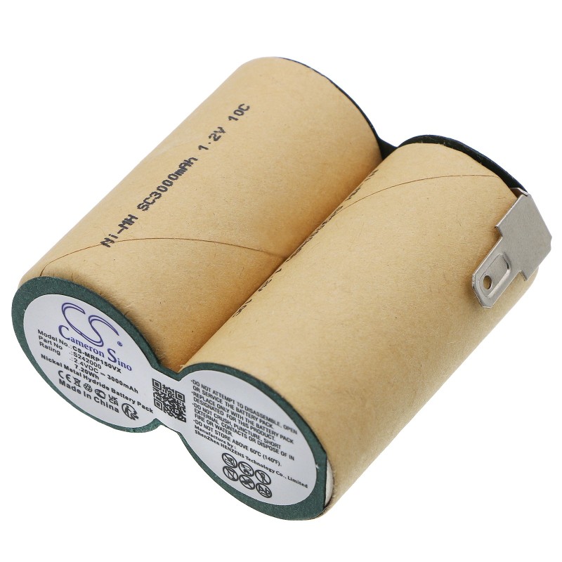 Batterie pour Miele S242000 (3000 mAh/7.2 Wh, 2.4 V)