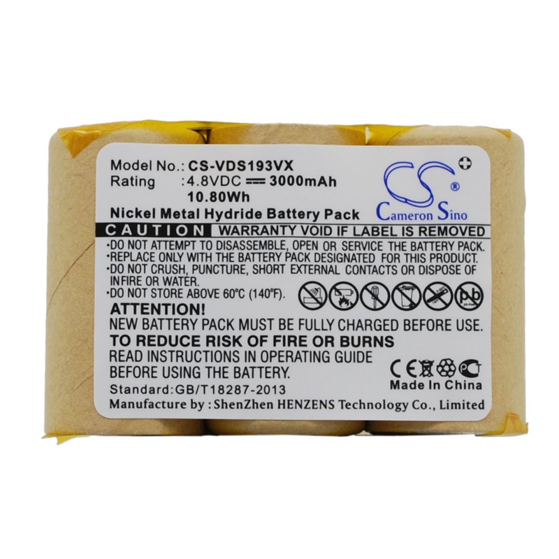 Batterie pour Vileda S01 (3000 mAh/14.4 Wh, 4.8 V)