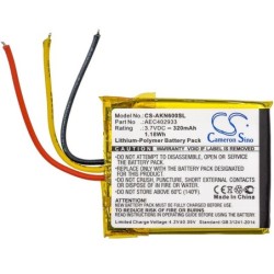 Batterie pour AKG AEC402933 (320 mAh/1.18 Wh, 3.7 V)