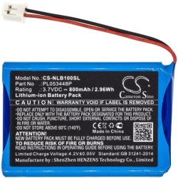 Batterie pour Nolan N4 (800 mAh/2.96 Wh, 3.7 V)