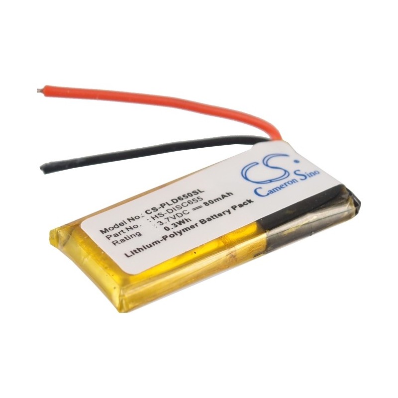 Batterie pour Plantronics Discovery 655 (80 mAh/0.3 Wh, 3.7 V)