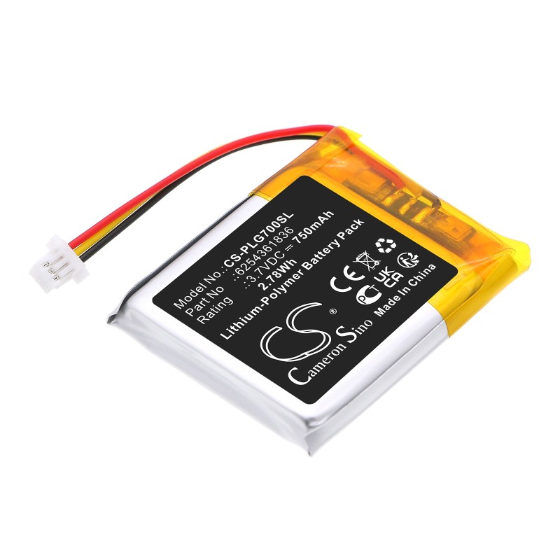 Batterie pour Plantronics RIG 700 (750 mAh/2.78 Wh, 3.7 V)
