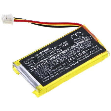 Batterie pour Sennheiser BAP800 (280 mAh/1.04 Wh, 3.7 V)