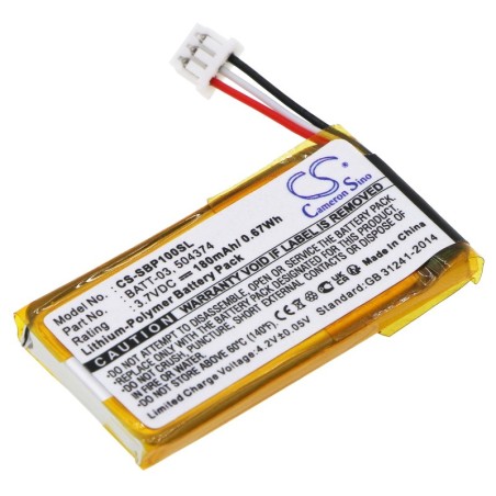 Batterie pour Sennheiser SD Pro2 (180 mAh/0.67 Wh, 3.7 V)