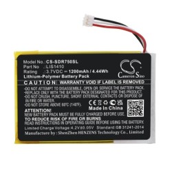 Batterie pour Sony MDR-DS7500 (1200 mAh/4.44 Wh, 3.7 V)