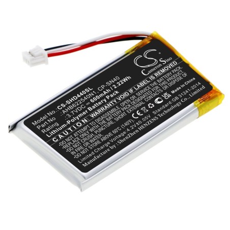 Batterie pour Sennheiser CP-SN40 (600 mAh/2.22 Wh, 3.7 V)