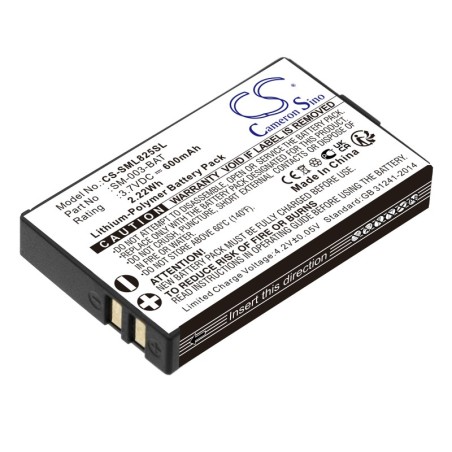 Batterie pour Simolio SM-003-BAT (600 mAh/2.22 Wh, 3.7 V)