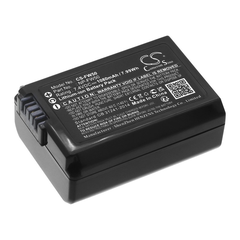 Batterie pour Sony NEX-3 (1080 mAh/7.99 Wh, 7.4 V)
