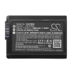 Batterie pour Sony ILCE-7 (1080 mAh/7.99 Wh, 7.4 V)