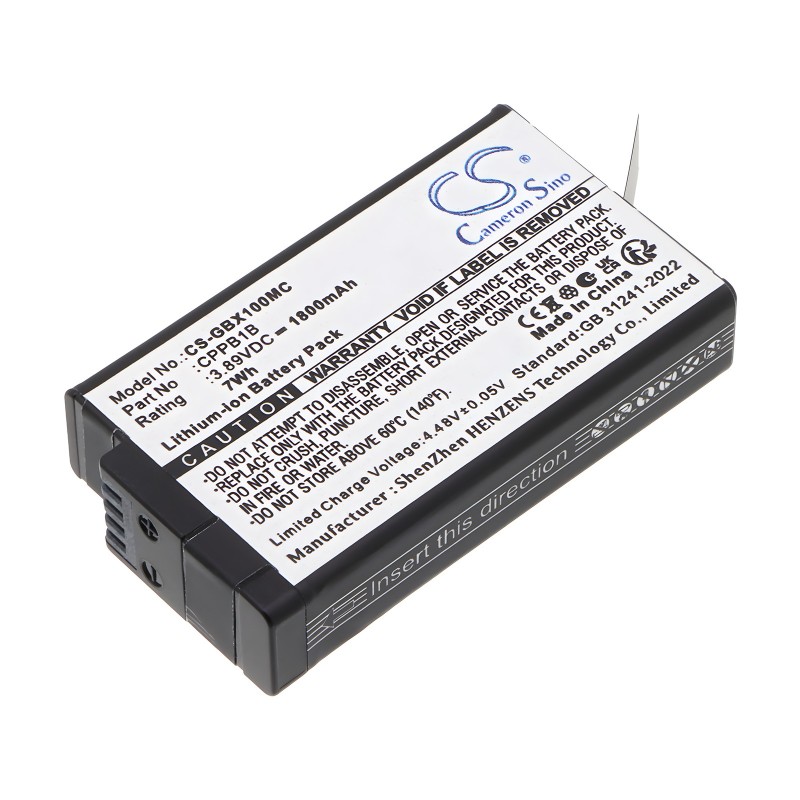 Batterie pour GoPro CPPB1B (1800 mAh/7 Wh, 3.89 V)