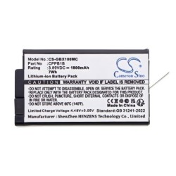 Batterie pour GoPro CPPB1B (1800 mAh/7 Wh, 3.89 V)