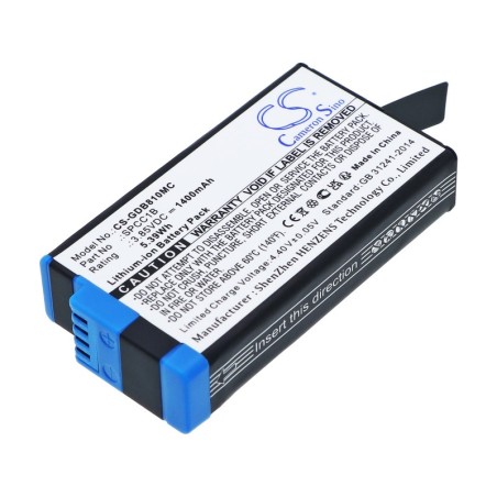 Batterie pour GoPro Max (1400 mAh/5.39 Wh, 3.85 V)