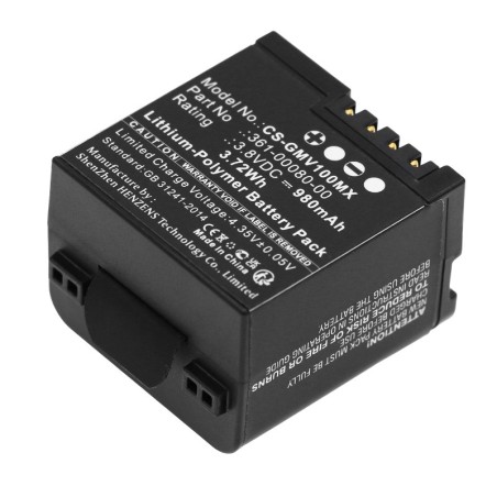 Batterie pour Garmin Virb X Compact (980 mAh/3.72 Wh, 3.8 V)