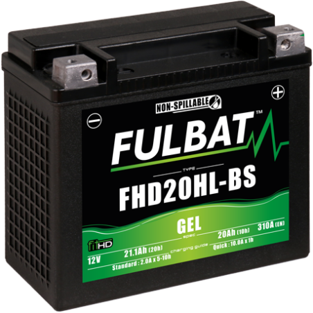 Batterie FHD20HL-BS GEL pour HARLEY DAVIDSON 1340cc SOFTAIL CUSTOM FXSTC 1340 (1991-1996)