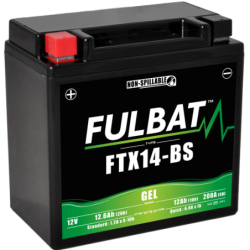Batterie FTX14-BS GEL pour PIAGGIO 125cc HYBRID MP3 125 (2009-2012)
