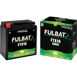 Batterie FTX16 GEL pour PIAGGIO 400cc X8 400IE  (2006-2008)