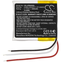 Batterie pour Jabra Evolve 65 (250 mAh/0.93 Wh, 3.7 V)