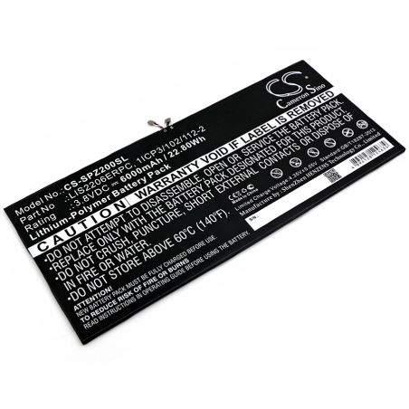 Batterie pour Sony SOT21 (6000 mAh/22.8 Wh, 3.8 V)