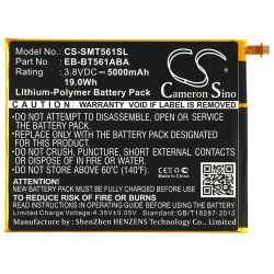 Batterie pour Samsung SM-T565 (5000 mAh/19 Wh, 3.8 V)
