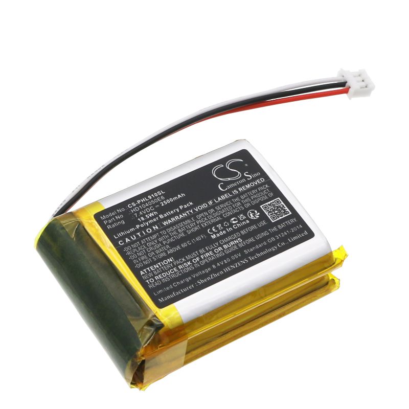 Batterie pour Philips HD104050E6 (2500 mAh/18.5 Wh, 7.4 V)