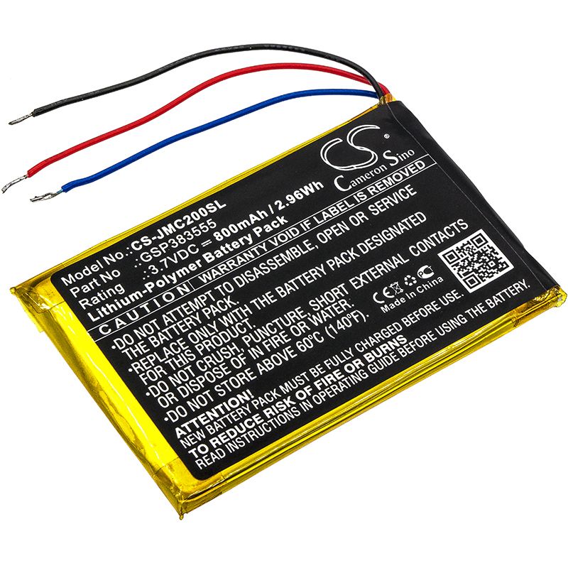 Batterie pour JBL CS056US (800 mAh/2.96 Wh, 3.7 V)