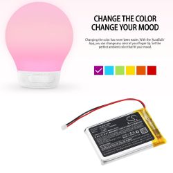 Batterie pour Divoom Aurabulb (1000 mAh/3.7 Wh, 3.7 V)