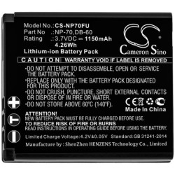Batterie pour Panasonic Lumix DMC-FX180K (1150 mAh/4.26 Wh, 3.7 V)
