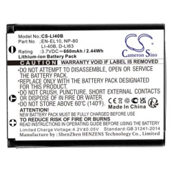 Batterie pour Olympus mju 740 (660 mAh/2.44 Wh, 3.7 V)