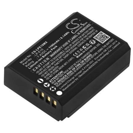 Batterie pour Canon EOS 4000D (1100 mAh/8.14 Wh, 7.4 V)
