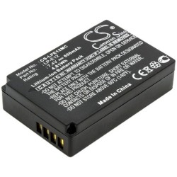 Batterie pour Canon EOS M2 (650 mAh/4.81 Wh, 7.4 V)