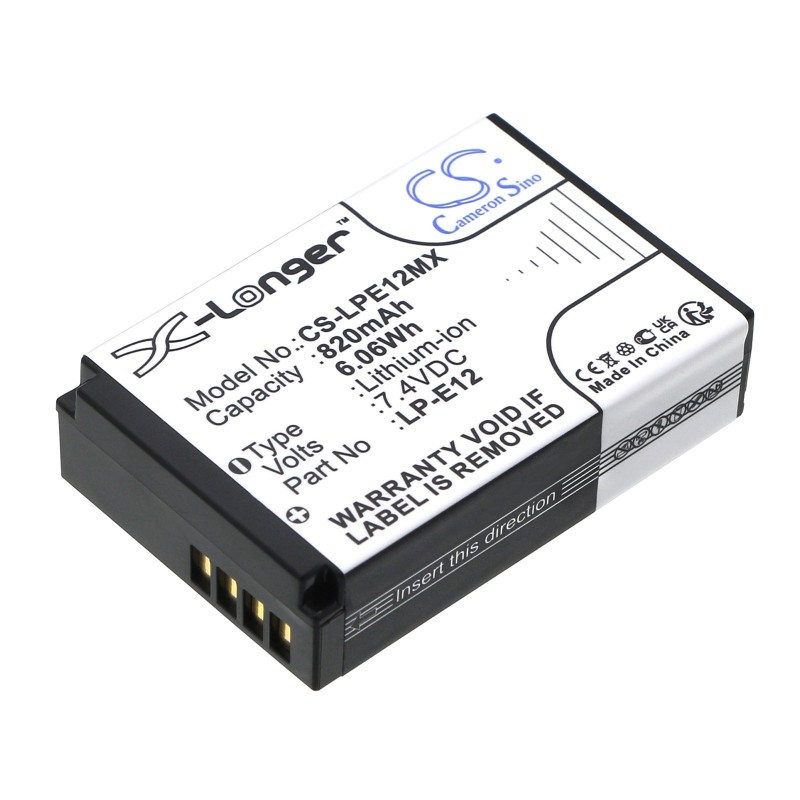 Batterie pour Canon EOS-M (820 mAh/6.07 Wh, 7.4 V)