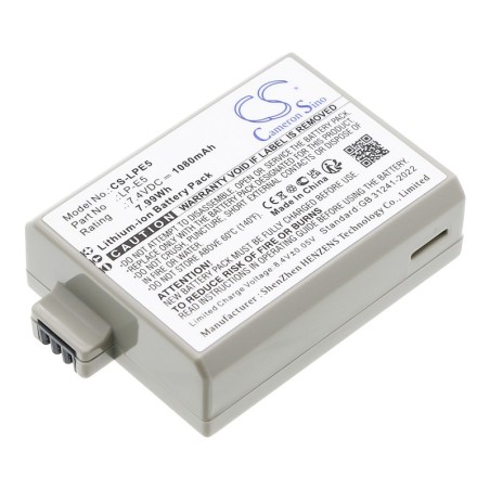 Batterie pour Canon EOS 1000D (1080 mAh/7.99 Wh, 7.4 V)