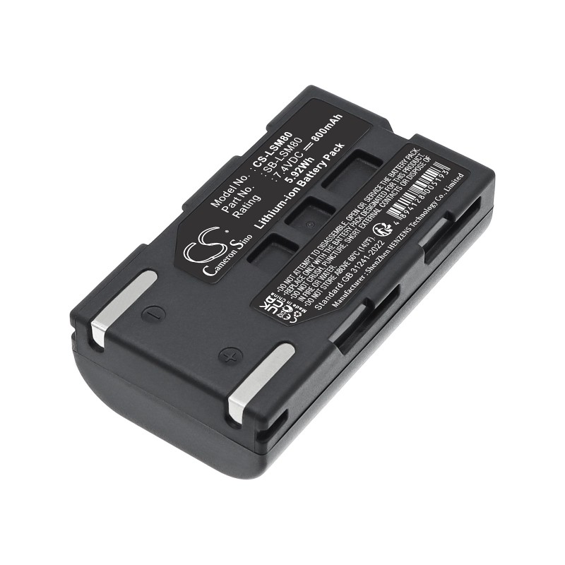 Batterie pour Samsung VP-DC565Wi (800 mAh/5.92 Wh, 7.4 V)