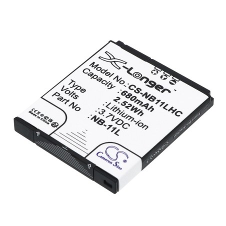 Batterie pour Canon IXUS 130 (680 mAh/2.52 Wh, 3.7 V)