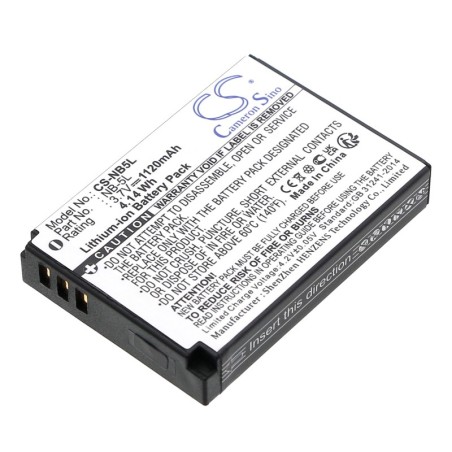 Batterie pour Canon PowerShot S100 (1120 mAh/4.14 Wh, 3.7 V)