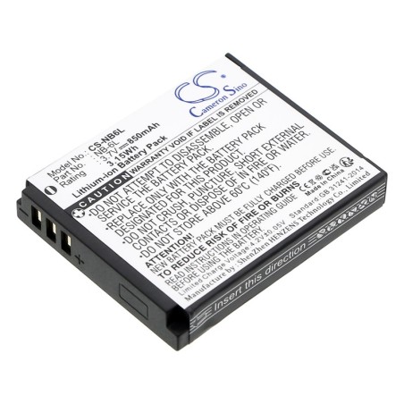 Batterie pour Canon PowerShot S90 (850 mAh/3.15 Wh, 3.7 V)