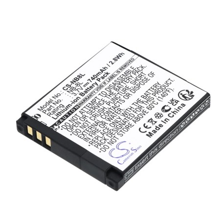 Batterie pour Canon PowerShot A3000 (740 mAh/2.74 Wh, 3.7 V)