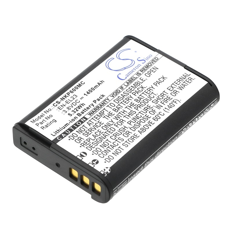 Batterie pour NiKon Coolpix P600 (1400 mAh/5.32 Wh, 3.8 V)