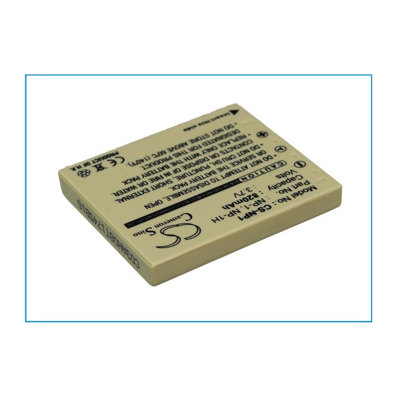 Batterie pour Minolta Dimage X1 (820 mAh/3.03 Wh, 3.7 V)