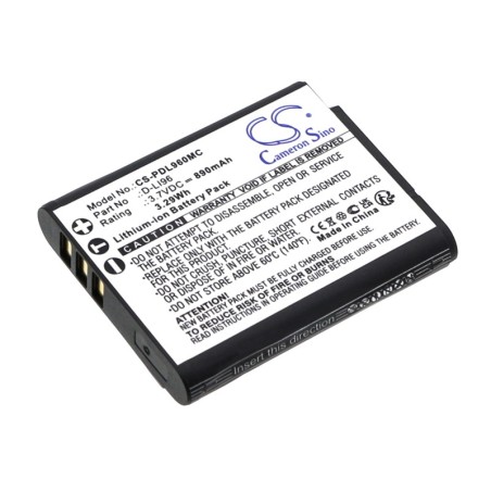 Batterie pour Pentax WG-1000 (890 mAh/3.29 Wh, 3.7 V)