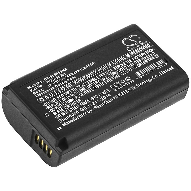 Batterie pour Panasonic DMW-BLJ31 (3400 mAh/25.16 Wh, 7.4 V)