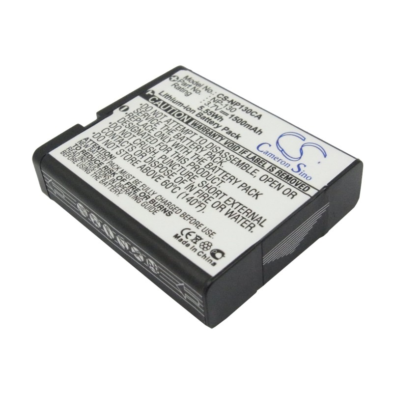 Batterie pour Casio NP-130 (1500 mAh/5.55 Wh, 3.7 V)