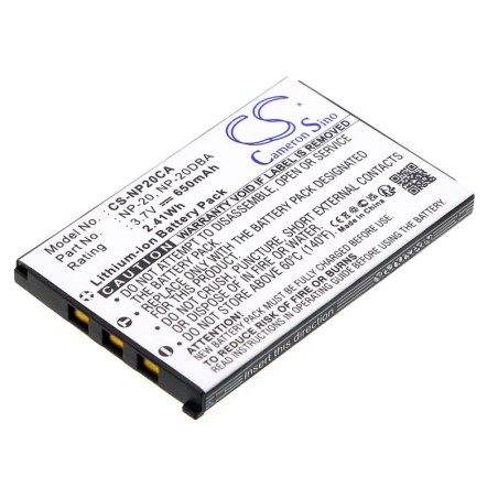 Batterie pour Casio Exilim EX-S700 (650 mAh/2.41 Wh, 3.7 V)