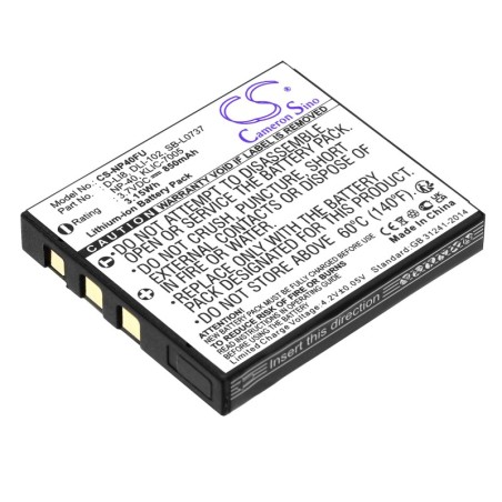Batterie pour Pentax Optio WP (850 mAh/3.15 Wh, 3.7 V)