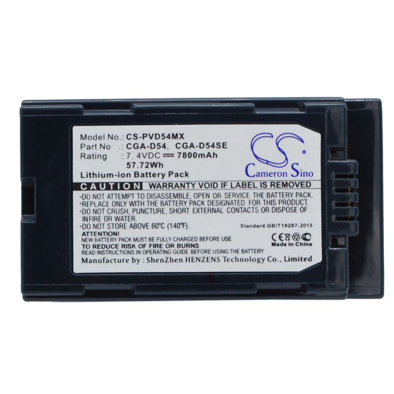 Batterie pour Panasonic AG-DVX100B (7800 mAh/57.72 Wh, 7.4 V)