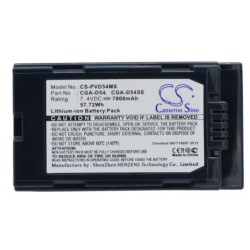 Batterie pour Panasonic NV-RX66 (7800 mAh/57.72 Wh, 7.4 V)