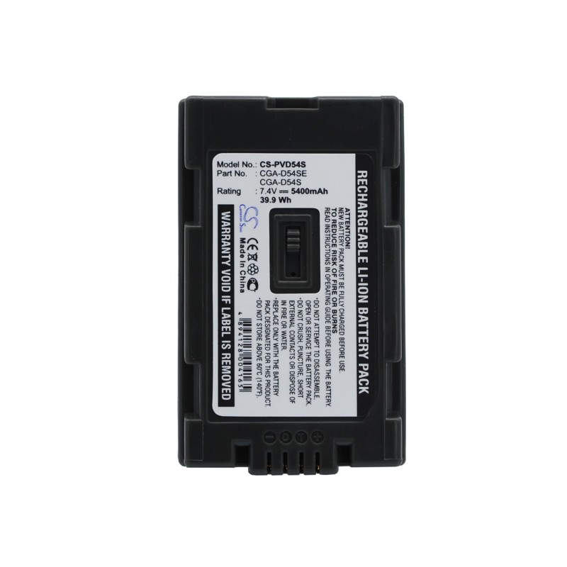 Batterie pour Panasonic NV-DS65 (5400 mAh/39.96 Wh, 7.4 V)
